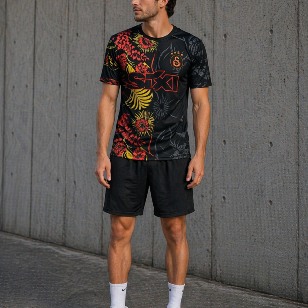 Camiseta Alternativa Floreada Galatasaray