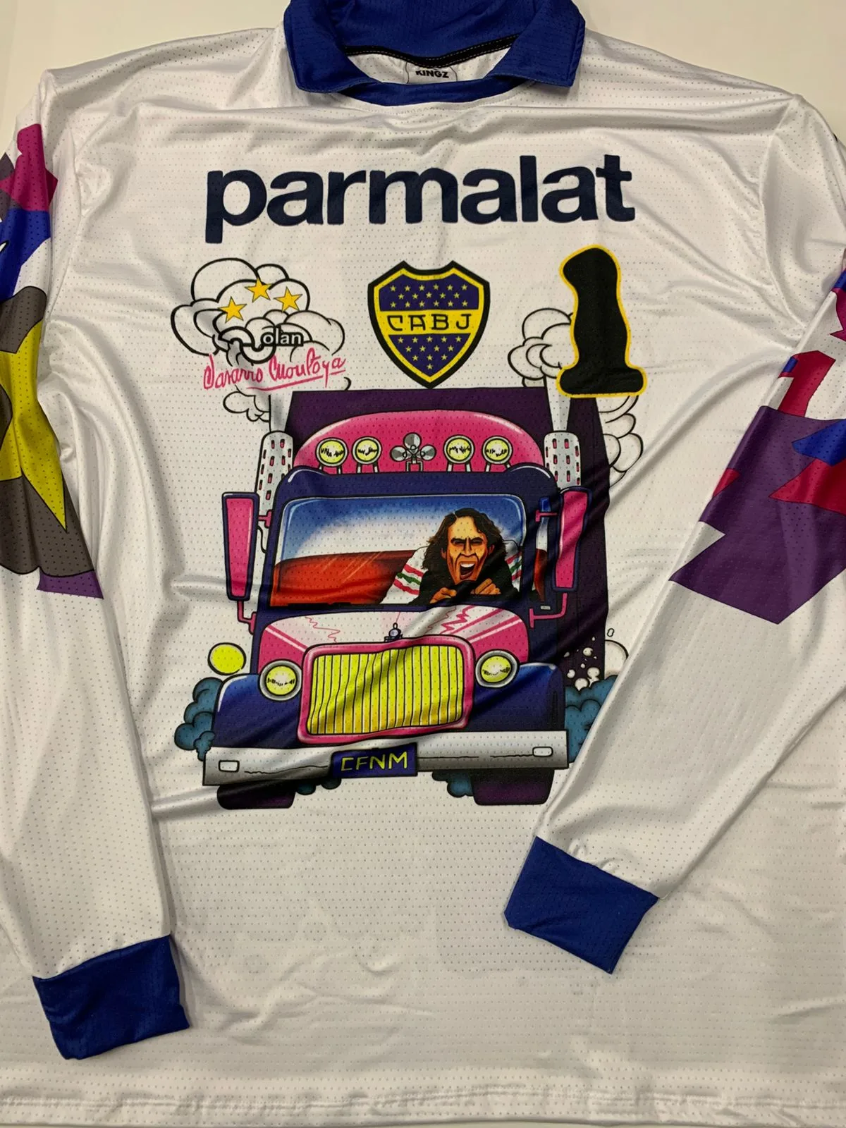 Frente de la Camiseta Boca Juniors Mono Navarro Montoya manga larga