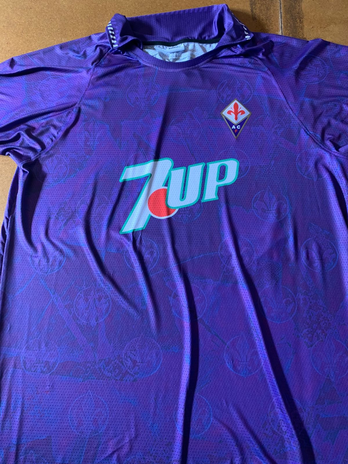Camiseta Fiorentina 1993-94 violeta 7UP frente completo