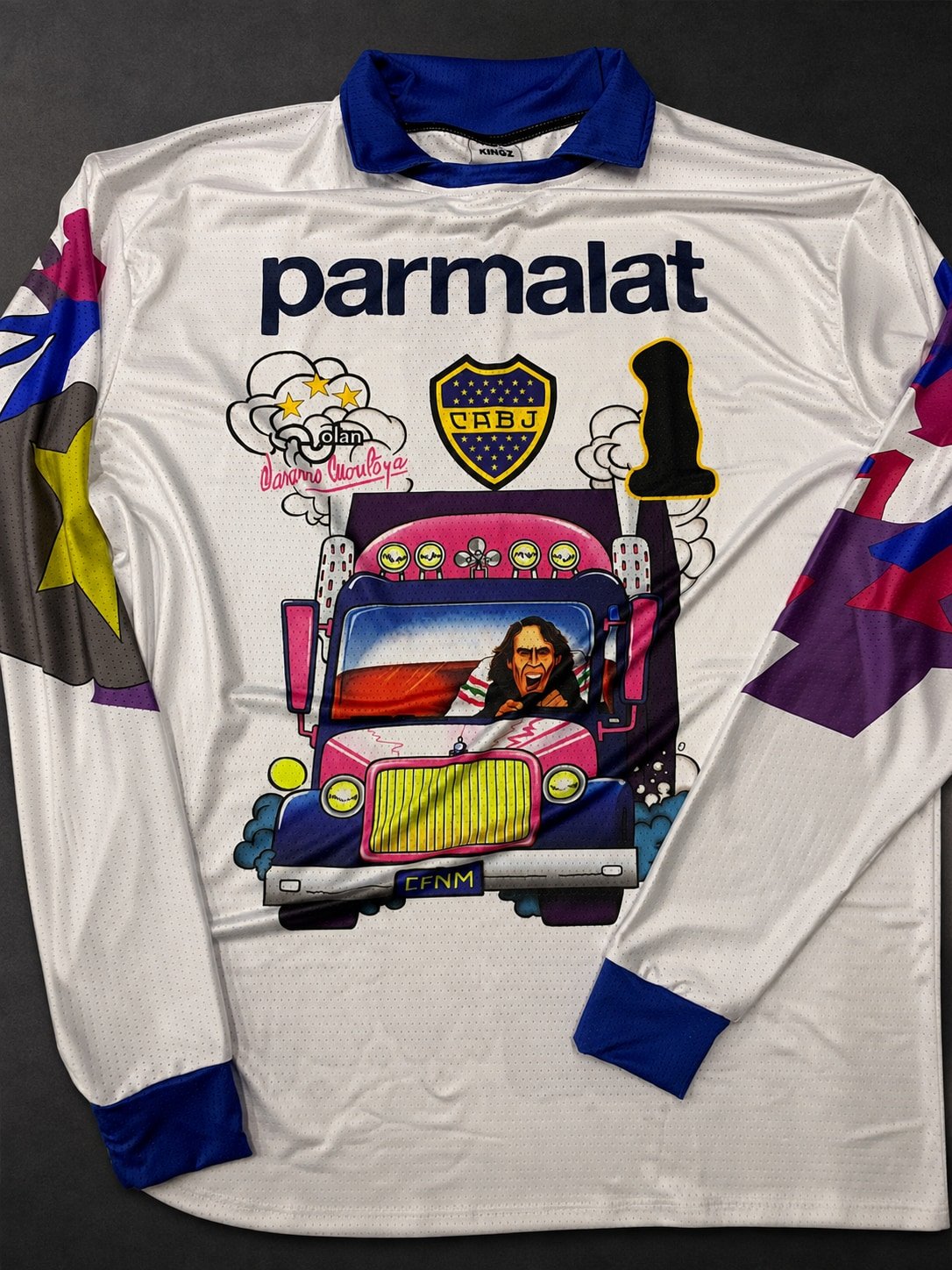 Camiseta Boca Juniors Mono Navarro Montoya foto real mejorada