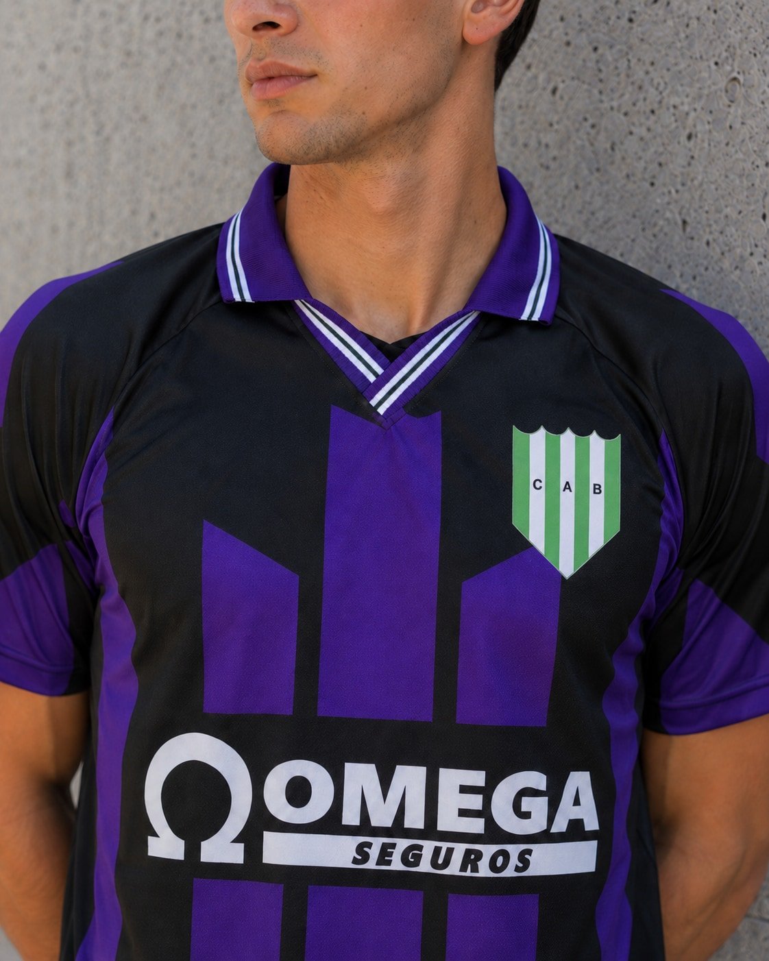 Camiseta Retro Alternativa Banfield 1997-98 con escudo CAB corregido