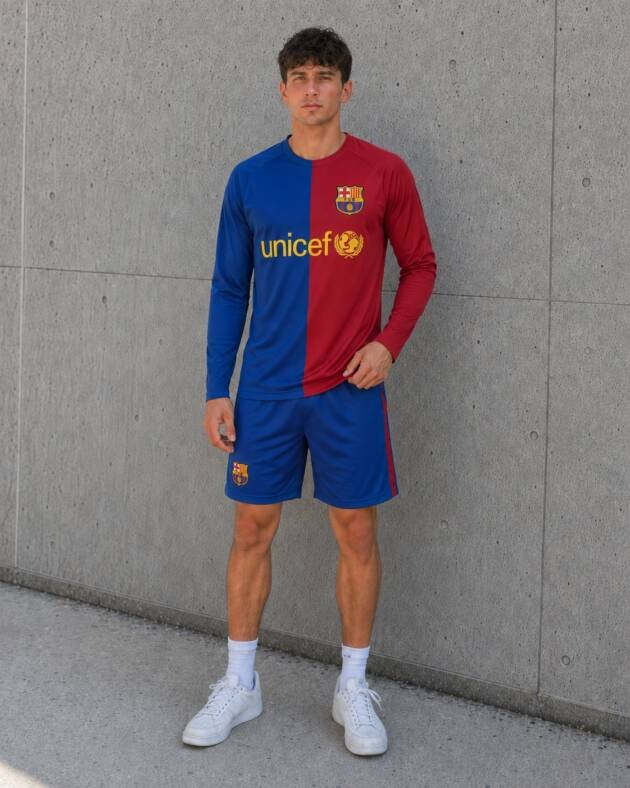 Camiseta Barcelona 2008-09 manga larga frente