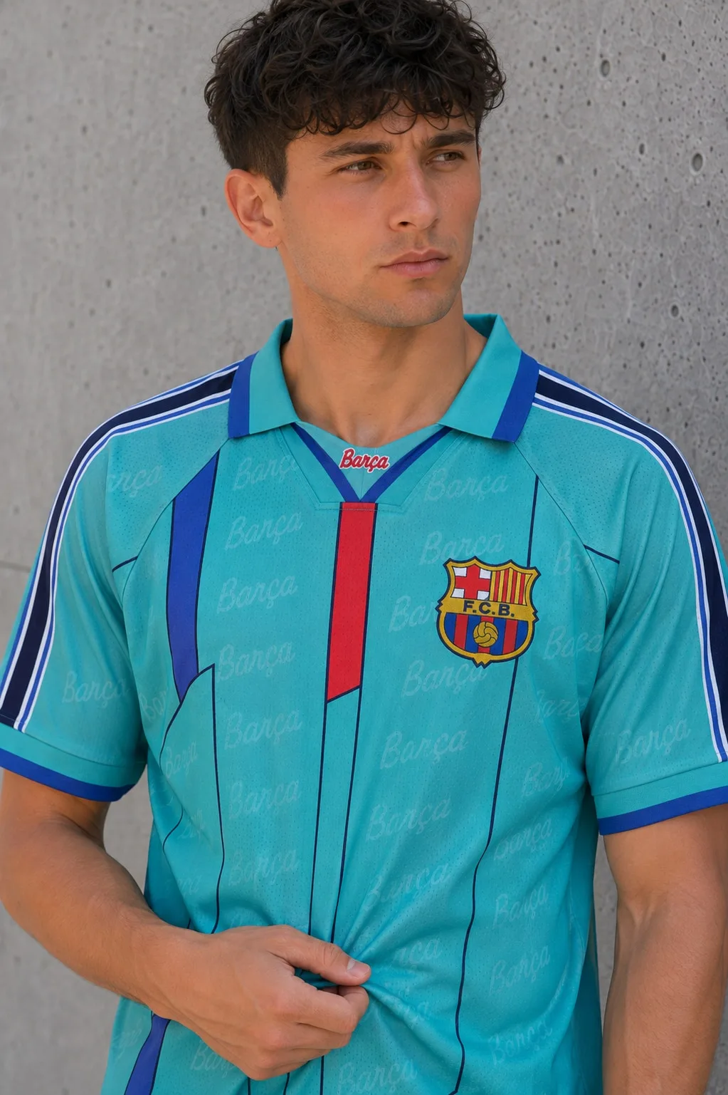 Camiseta Alternativa Barcelona 1996-97 detalle