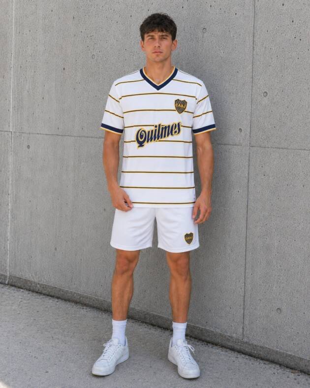 Camiseta Tercera Boca Juniors Copa Mercosur 1998-99 blanca frente