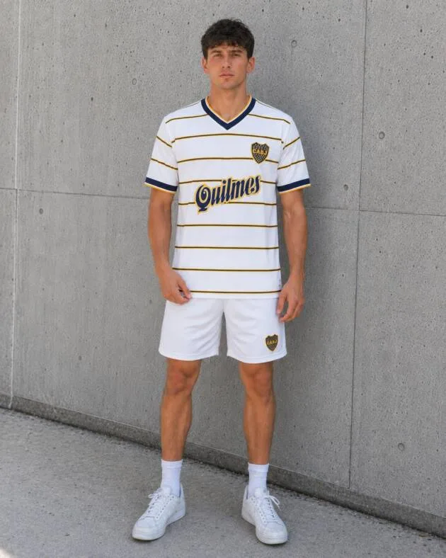 Camiseta Tercera Boca Juniors Copa Mercosur 1998-99 blanca frente