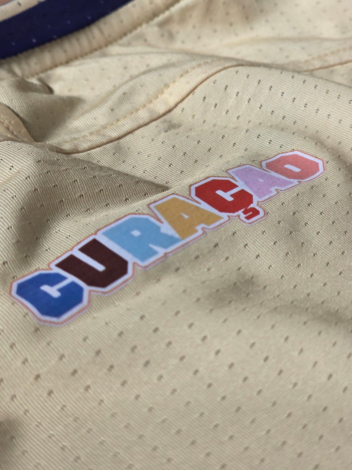 Camiseta alternativa Curazao 2026 foto real detalle del dorso