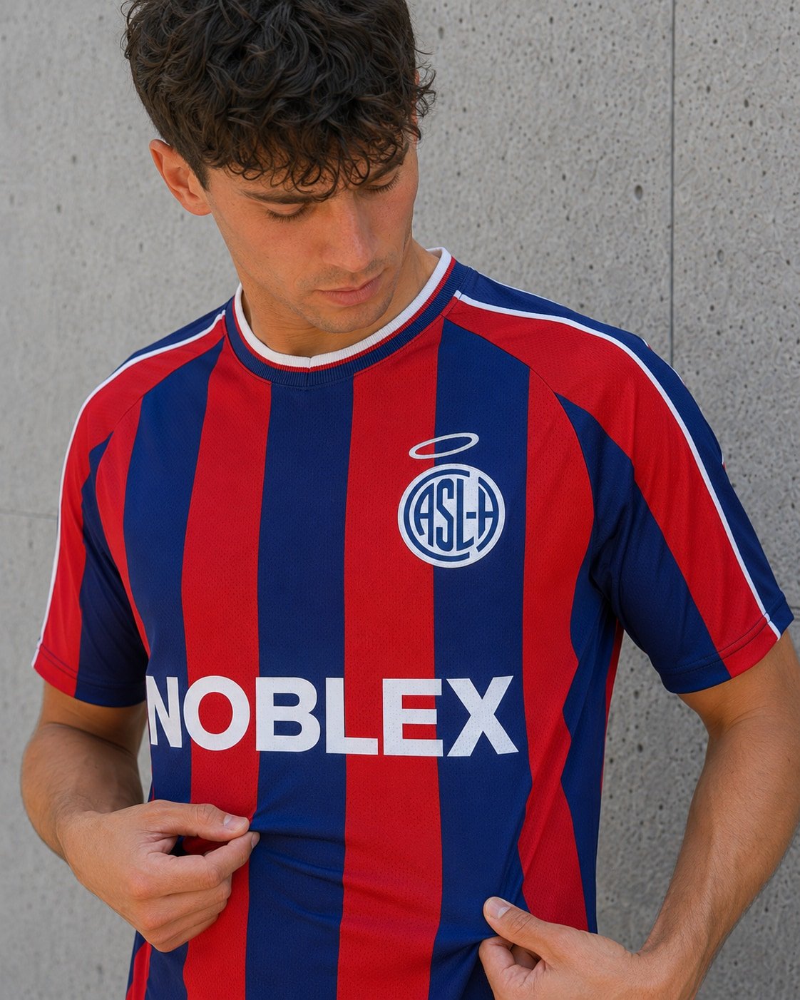 Camiseta San Lorenzo 2000-01 Noblex detalle