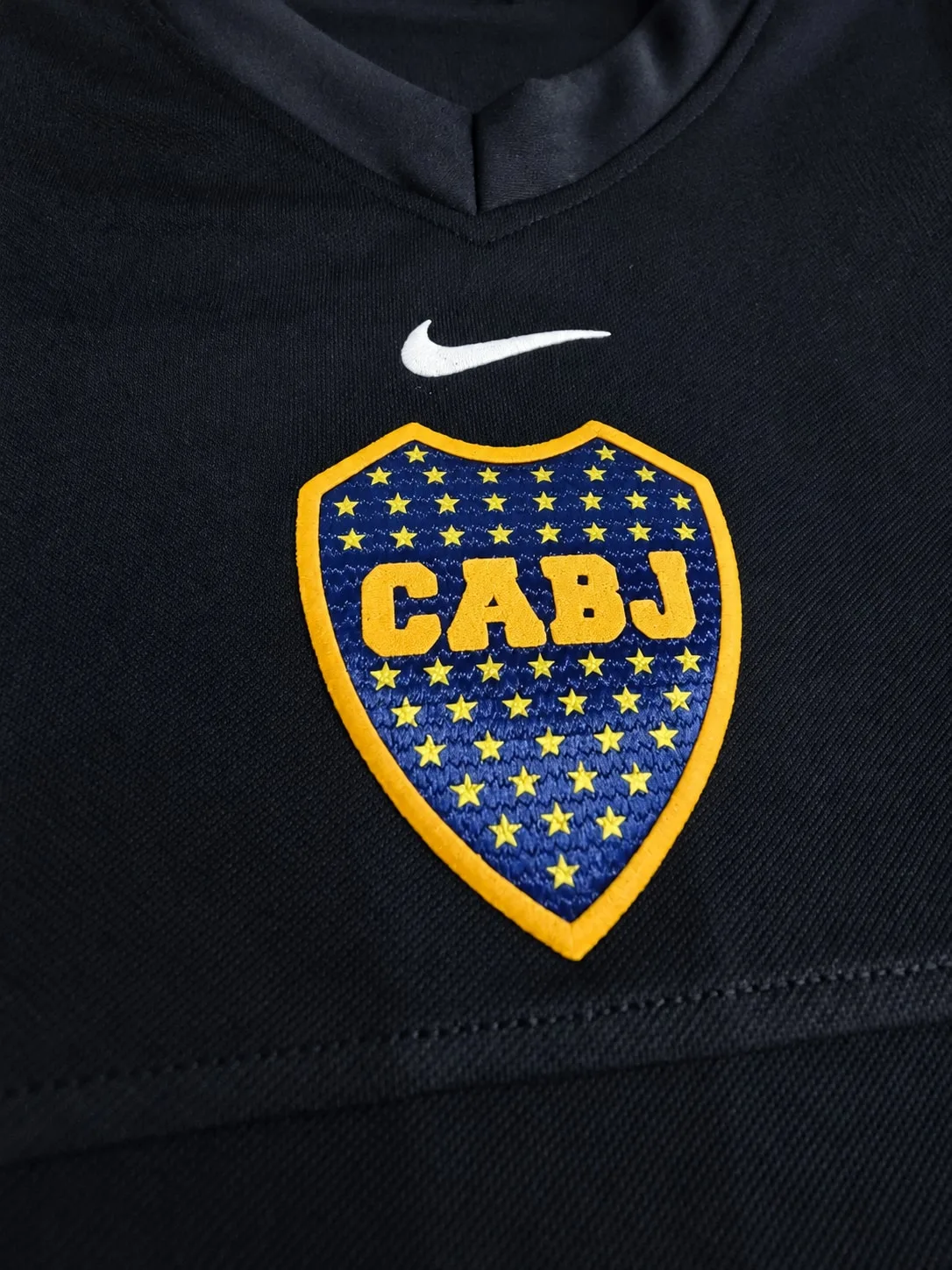 Buzo Boca negro opción manga corta foto real