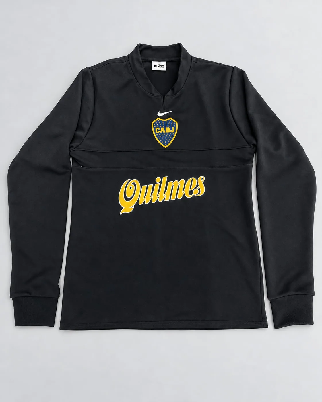 Buzo arquero Boca Juniors 1998-99 negro BAV002 — foto real manga larga frente