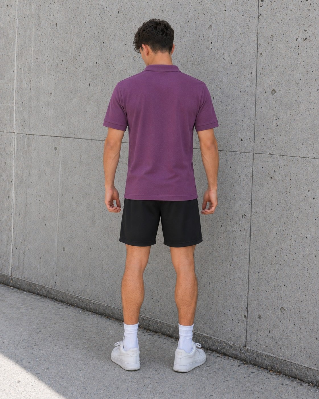 Remera chomba de algodón violeta Ferro Carril Oeste — dorso