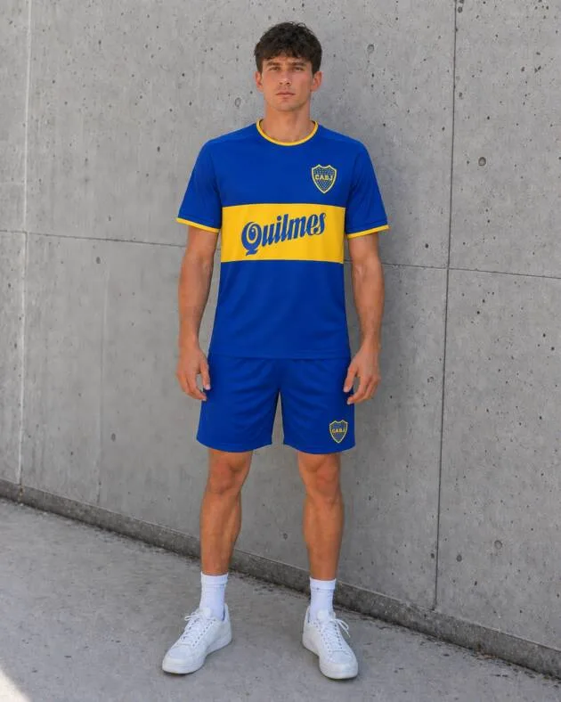 Camiseta titular Boca Juniors 2000-01: frente, detalle y dorso adulto