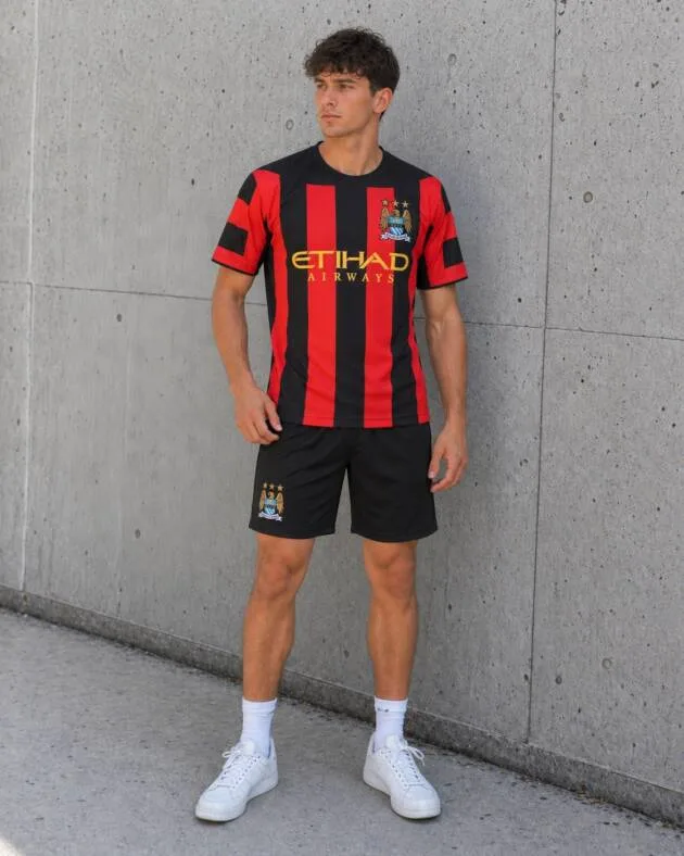 Camiseta Alternativa Manchester City 2011-12 Kingz — frente