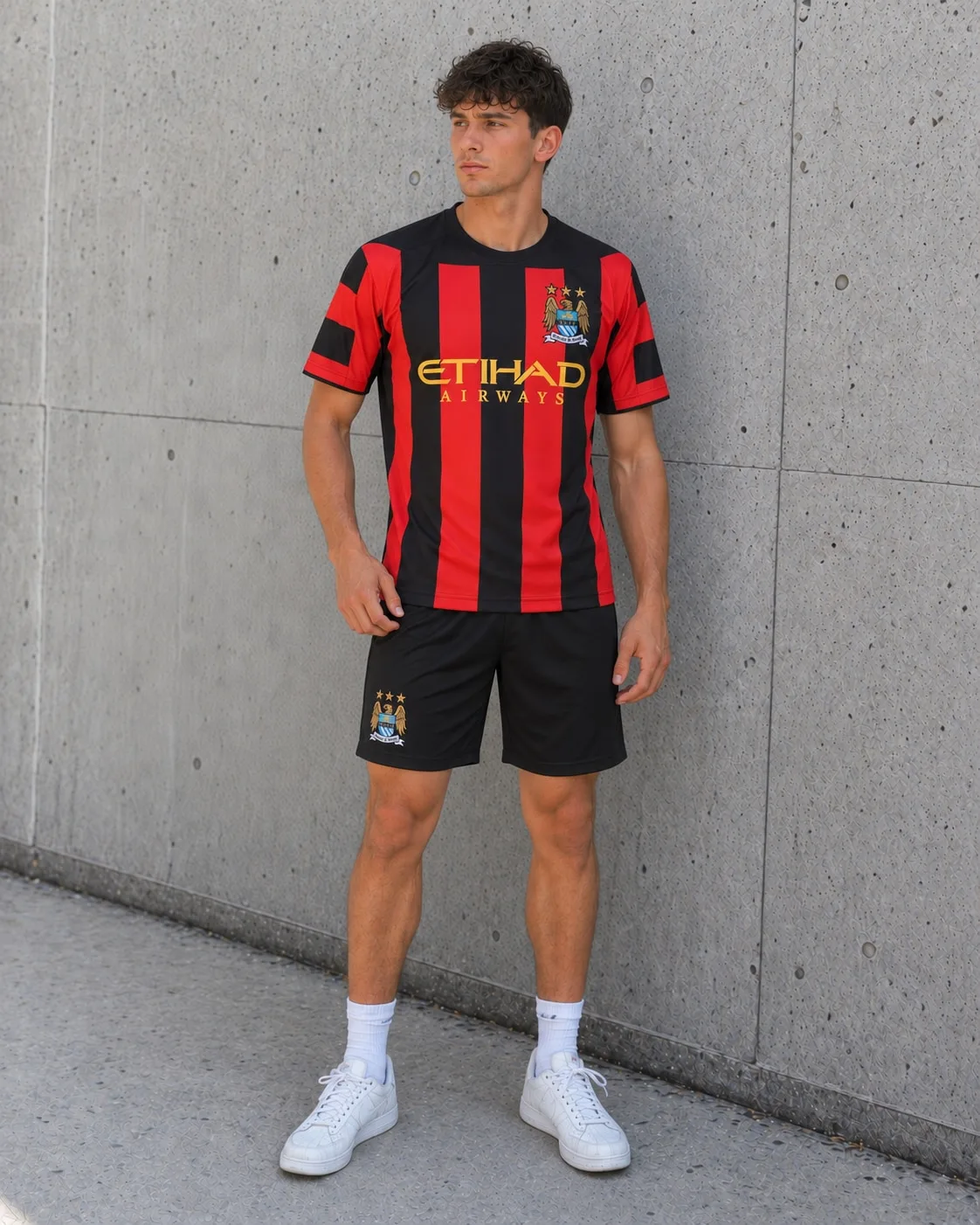 Camiseta Alternativa Manchester City 2011-12 Kingz — frente