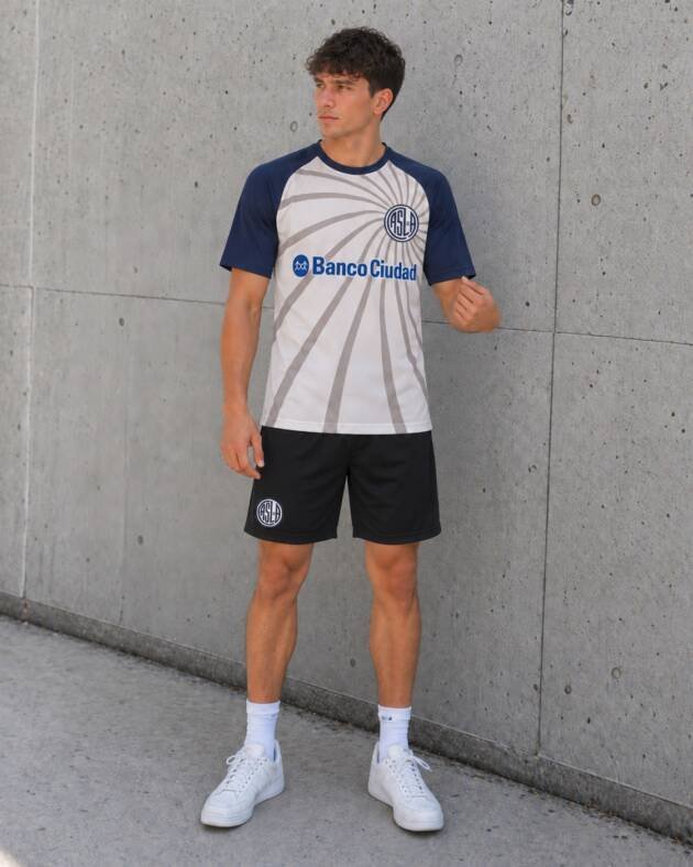 Camiseta arquero San Lorenzo Torrico 2013-14 gris — mockup frente