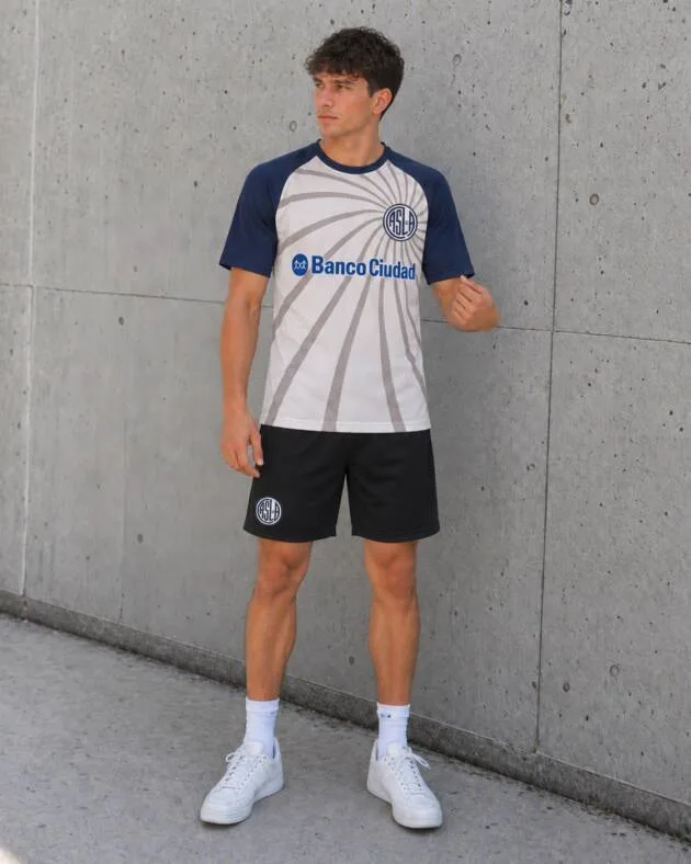 Camiseta arquero San Lorenzo Torrico 2013-14 gris — mockup frente