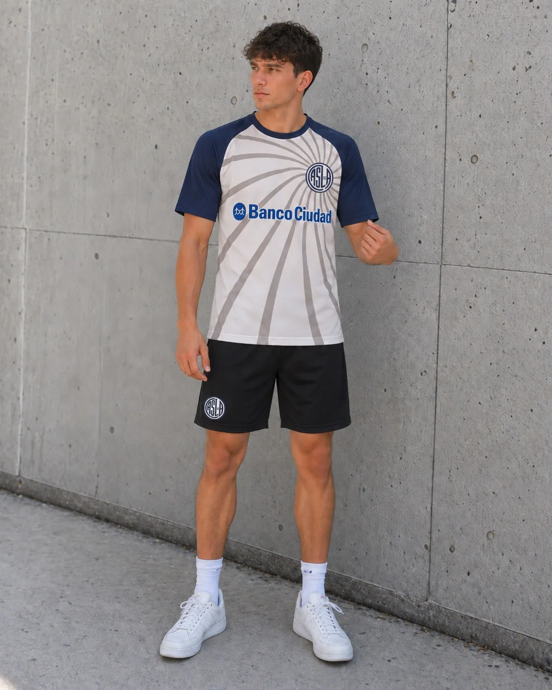 Camiseta arquero San Lorenzo Torrico 2013-14 gris — mockup frente