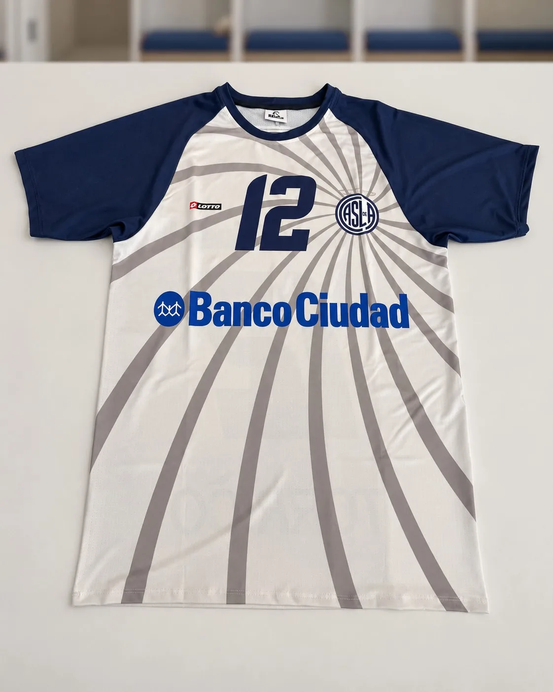 Camiseta arquero San Lorenzo Torrico 2013-14 gris — foto real frente