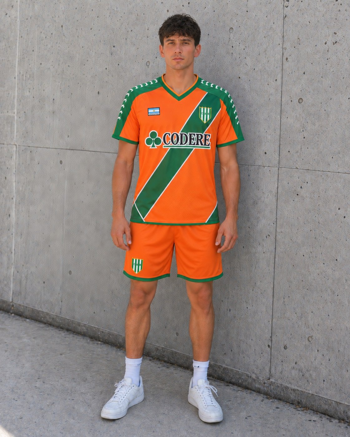 Camiseta alternativa Banfield 2006-07 — frente con manga raglán curva